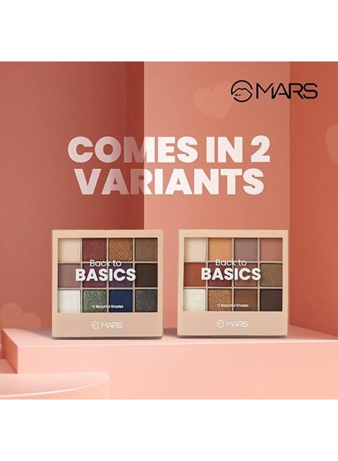 MARS 12 Shades Back to Basics Eyeshadow Palette with Free Applicator | Matte | Shimmer | Beginner Friendly & Long Lasting Eye Shadow Palette (14.4 gm) (Shade-02) - Image 3